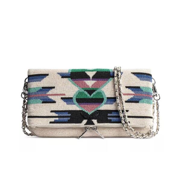 ZADIG and VOLTAIRE ROCK BEADED CLUTCH PURSE NEW - Picture 1 of 6
